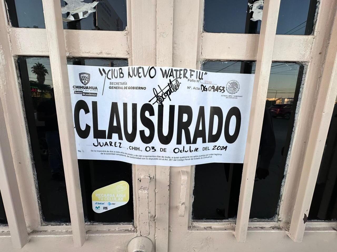 Clausuran cuatro establecimientos en Jiménez por irregularidades en venta de alcohol.